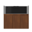 Tideline Crystaline G2 Reef External 60x24 rimless 130-gallon reef aquarium on Medium Oak cabinet stand