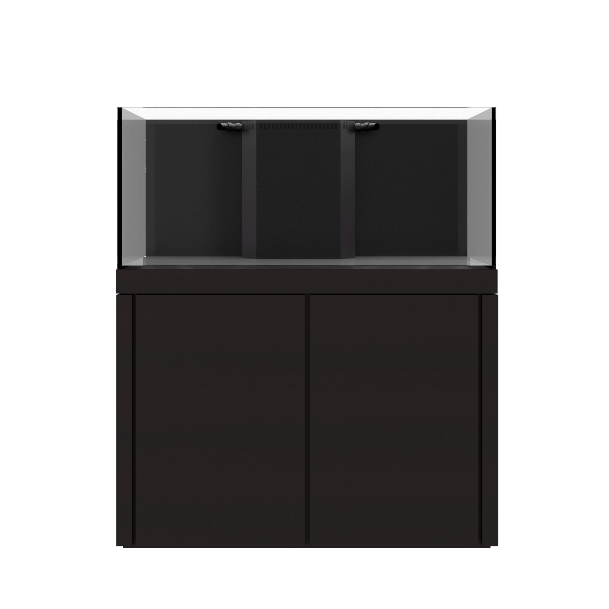 Tideline Crystaline G2 Reef Internal 48x20 rimless 87-gallon reef aquarium on Mahogany cabinet stand