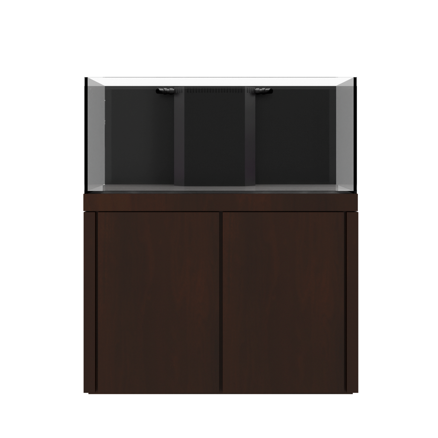 Tideline Crystaline G2 Reef Internal 48x20 rimless 87-gallon reef aquarium on Spanish Oak cabinet stand