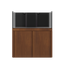 Tideline Crystaline G2 Reef Internal 48x24 rimless 104-gallon reef aquarium on Medium Oak cabinet stand