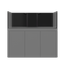 Tideline Crystaline G2 Reef Internal 60x20 rimless 109-gallon reef aquarium on Grey cabinet stand