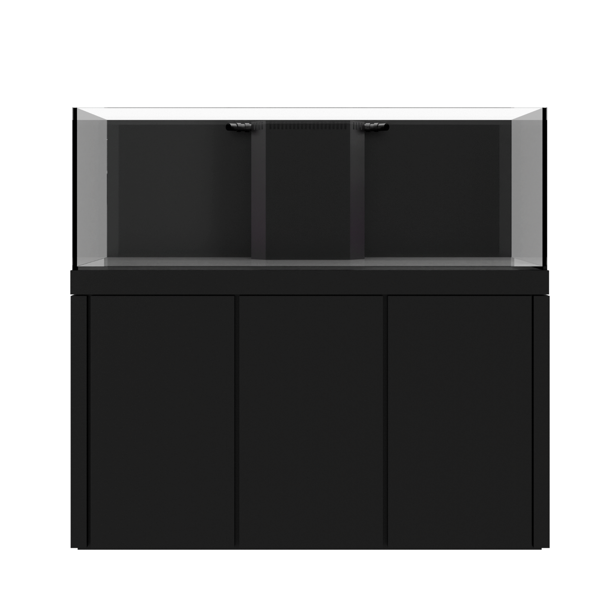 Tideline Crystaline G2 Reef Internal 60x24 rimless 130-gallon reef aquarium on Black cabinet stand