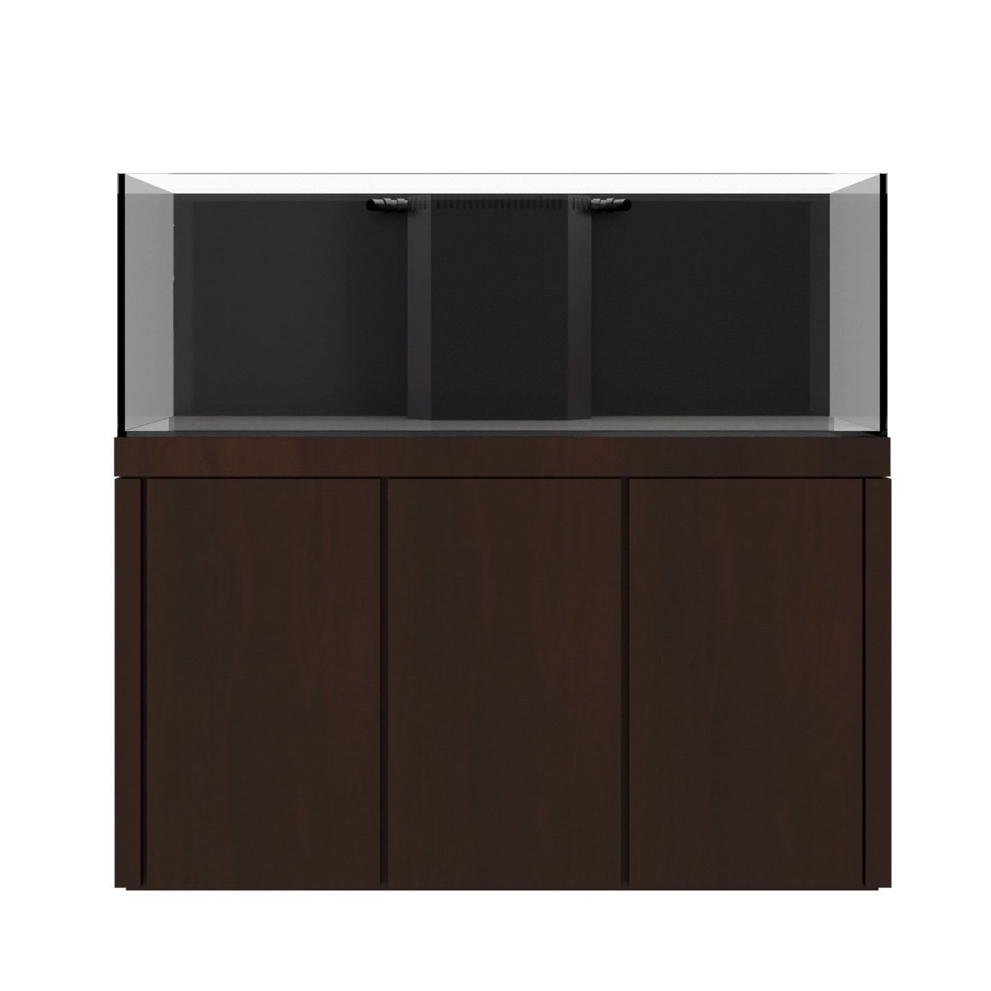 Tideline Crystaline G2 Reef Internal 60x24 rimless 130-gallon reef aquarium on Spanish Oak cabinet stand