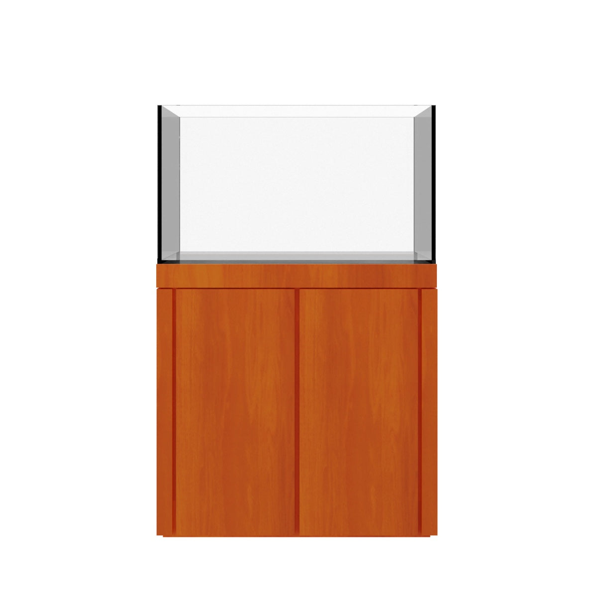 Tideline Crystaline G2 Show Kit 36x20 rimless 65-gallon aquarium on Cognac cabinet stand