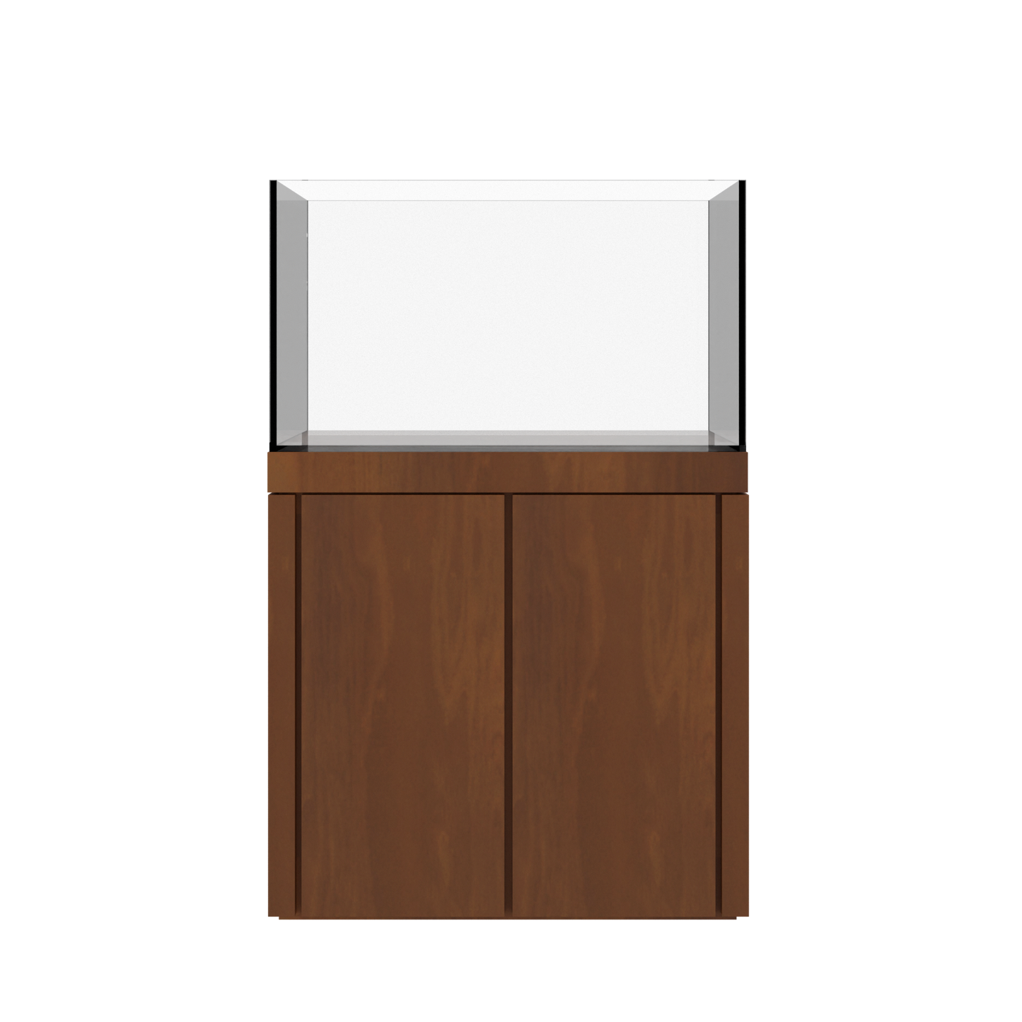 Tideline Crystaline G2 Show Kit 36x20 rimless 65-gallon aquarium on Medium Oak cabinet stand