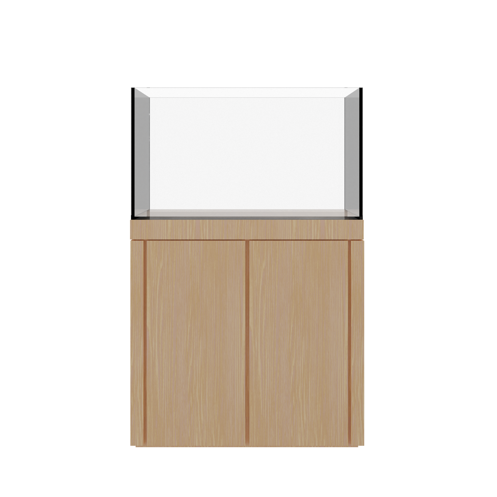 Tideline Crystaline G2 Show Kit 36x20 rimless 65-gallon aquarium on Unfinished (Natural) cabinet stand