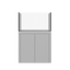 Tideline Crystaline G2 Show Kit 36x20 rimless 65-gallon aquarium on White cabinet stand