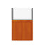 Tideline Crystaline G2 Show Kit 36x24 rimless 78-gallon aquarium on Cognac cabinet stand