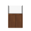 Tideline Crystaline G2 Show Kit 36x24 rimless 78-gallon aquarium on Medium Oak cabinet stand