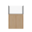 Tideline Crystaline G2 Show Kit 36x24 rimless 78-gallon aquarium on Unfinished cabinet stand