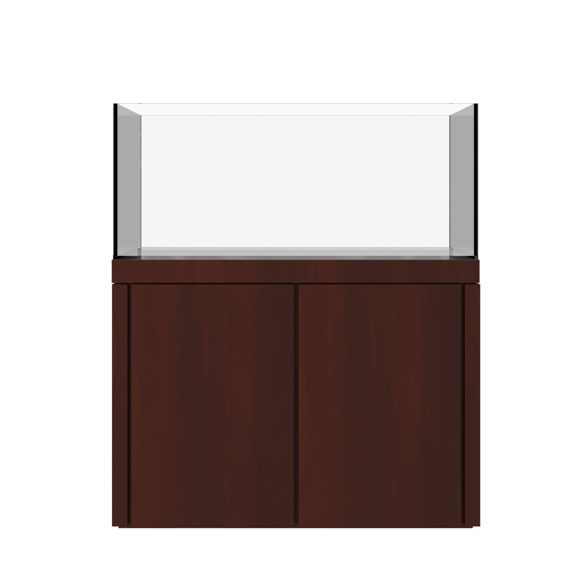 Tideline Crystaline G2 Show Kit 48x20 rimless 87-gallon aquarium on Cherry cabinet stand