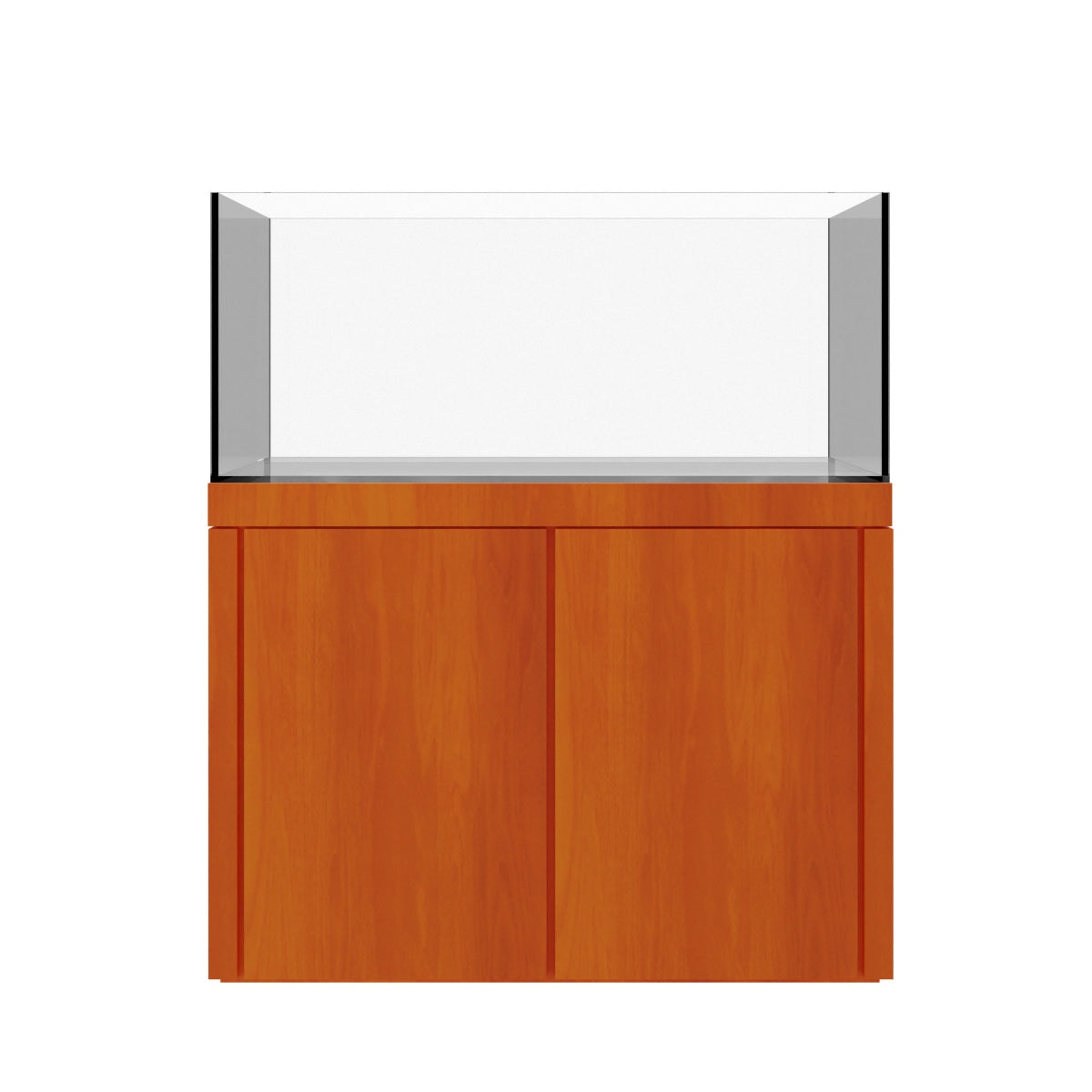 Tideline Crystaline G2 Show Kit 48x20 rimless 87-gallon aquarium on Cognac cabinet stand