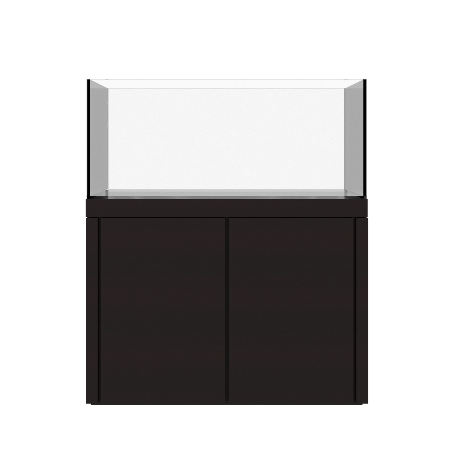 Tideline Crystaline G2 Show Kit 48x20 rimless 87-gallon aquarium on Mahogany cabinet stand