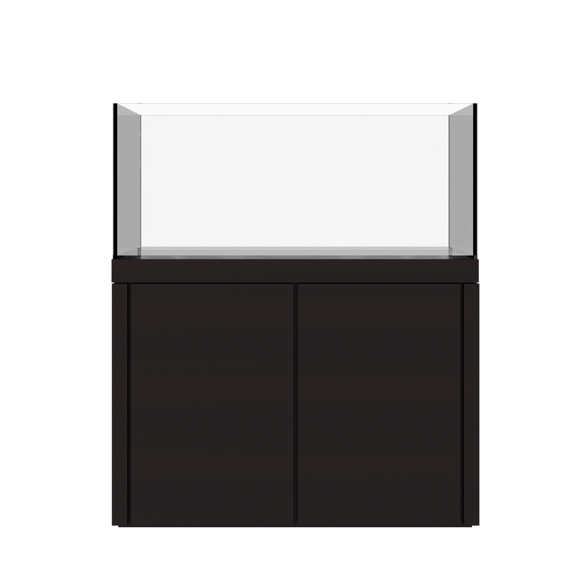 Tideline Crystaline G2 Show Kit 48x20 rimless 87-gallon aquarium on Mahogany cabinet stand