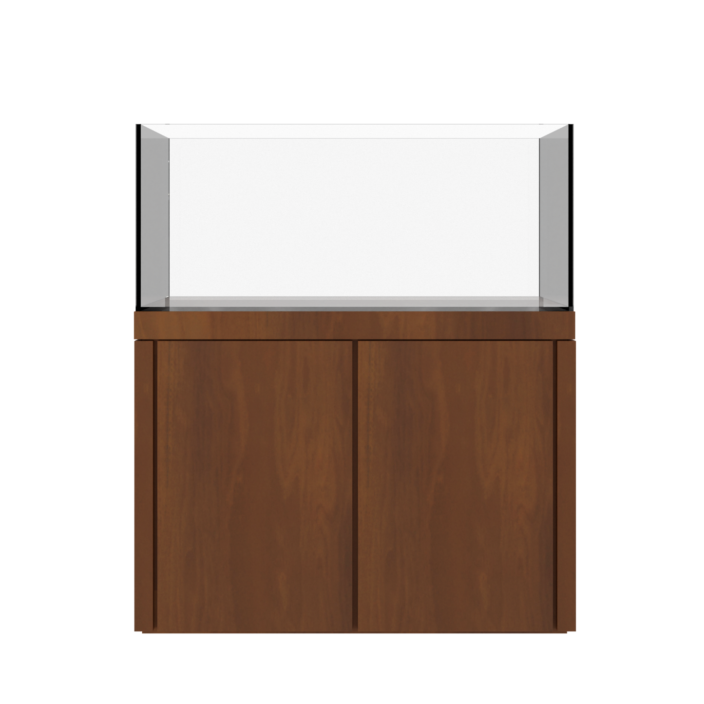 Tideline Crystaline G2 Show Kit 48x20 rimless 87-gallon aquarium on Medium Oak cabinet stand
