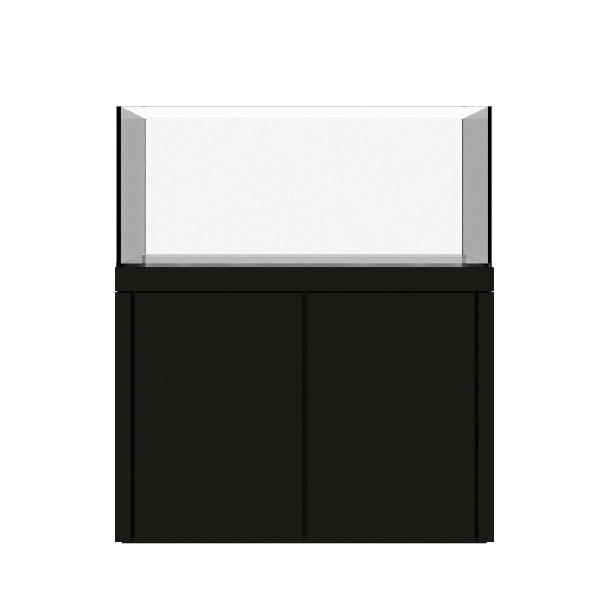 Tideline Crystaline G2 Show Kit 48x20 rimless 87-gallon aquarium on Mocha cabinet stand