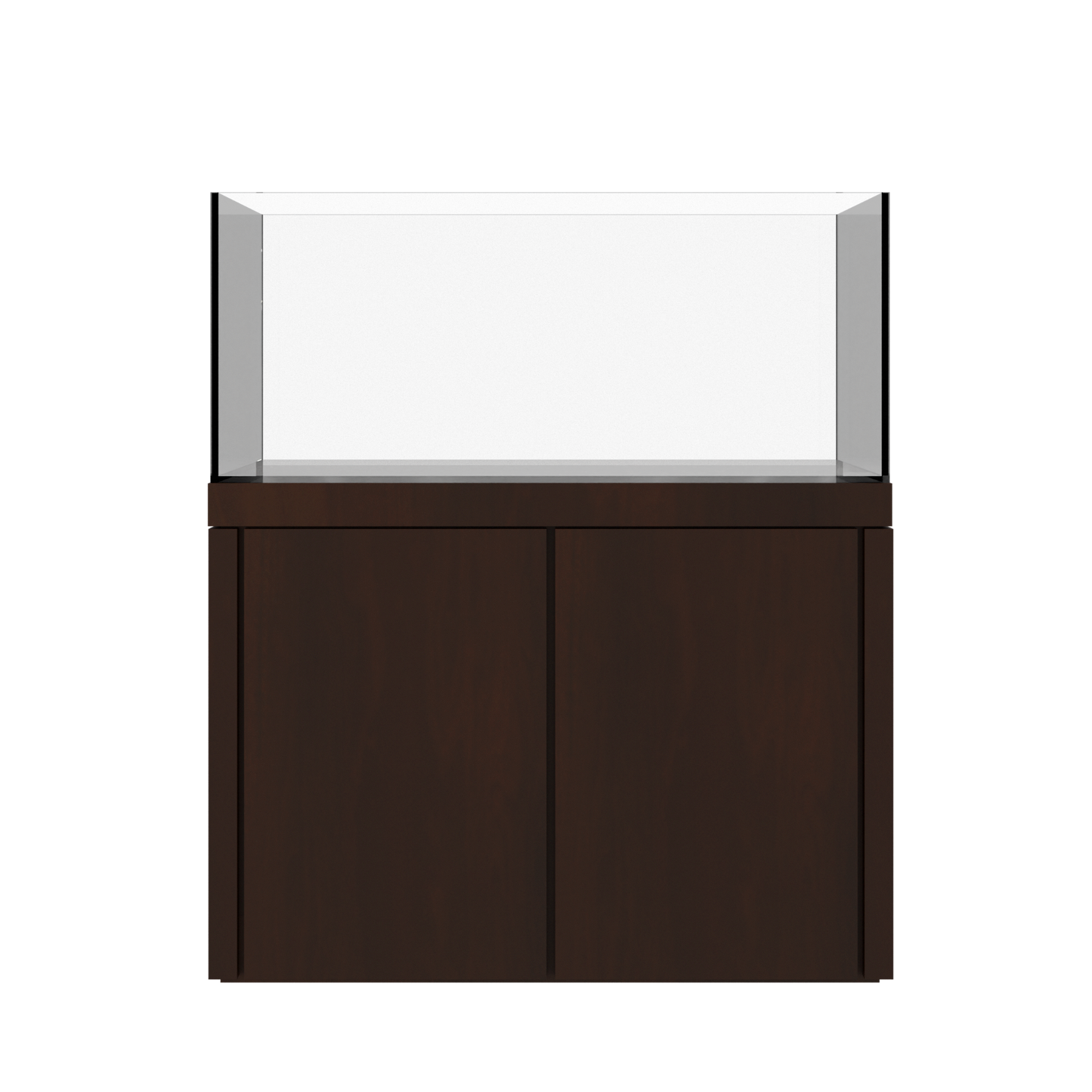 Tideline Crystaline G2 Show Kit 48x20 rimless 87-gallon aquarium on Spanish Oak cabinet stand