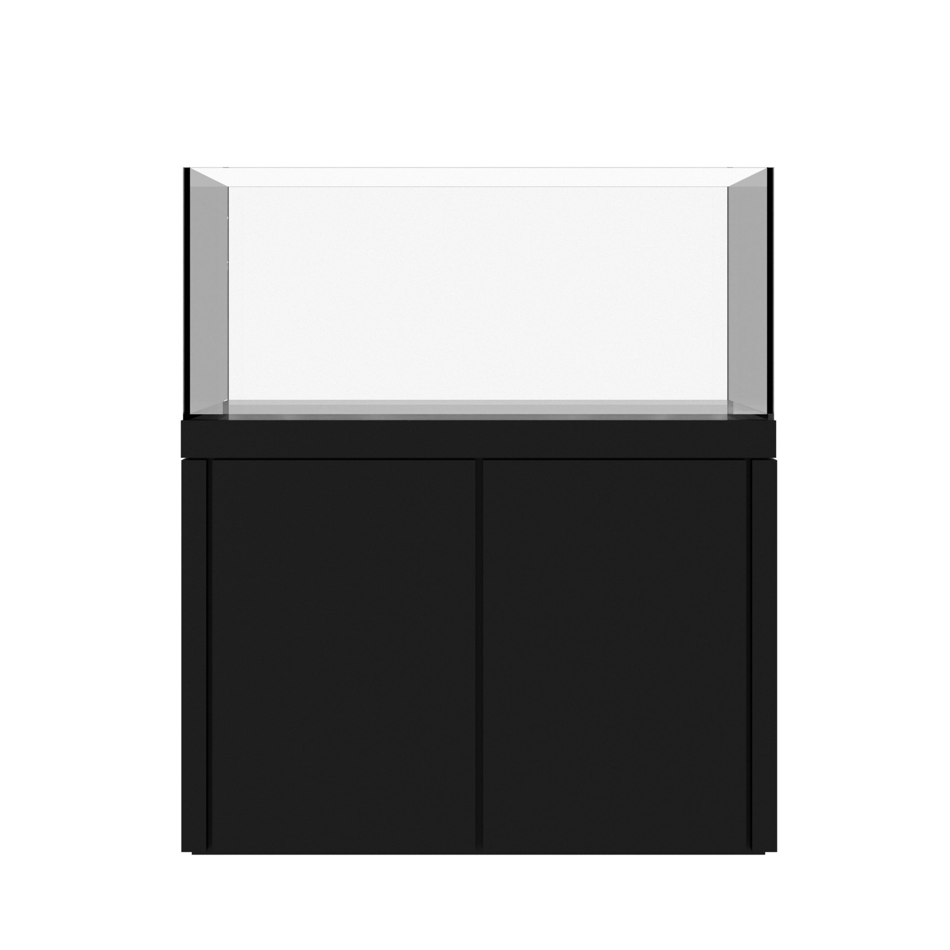 Tideline Crystaline G2 Show Kit 48x24 rimless 104-gallon aquarium on Black cabinet stand