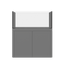 Tideline Crystaline G2 Show Kit 48x24 rimless 104-gallon aquarium on Grey cabinet stand