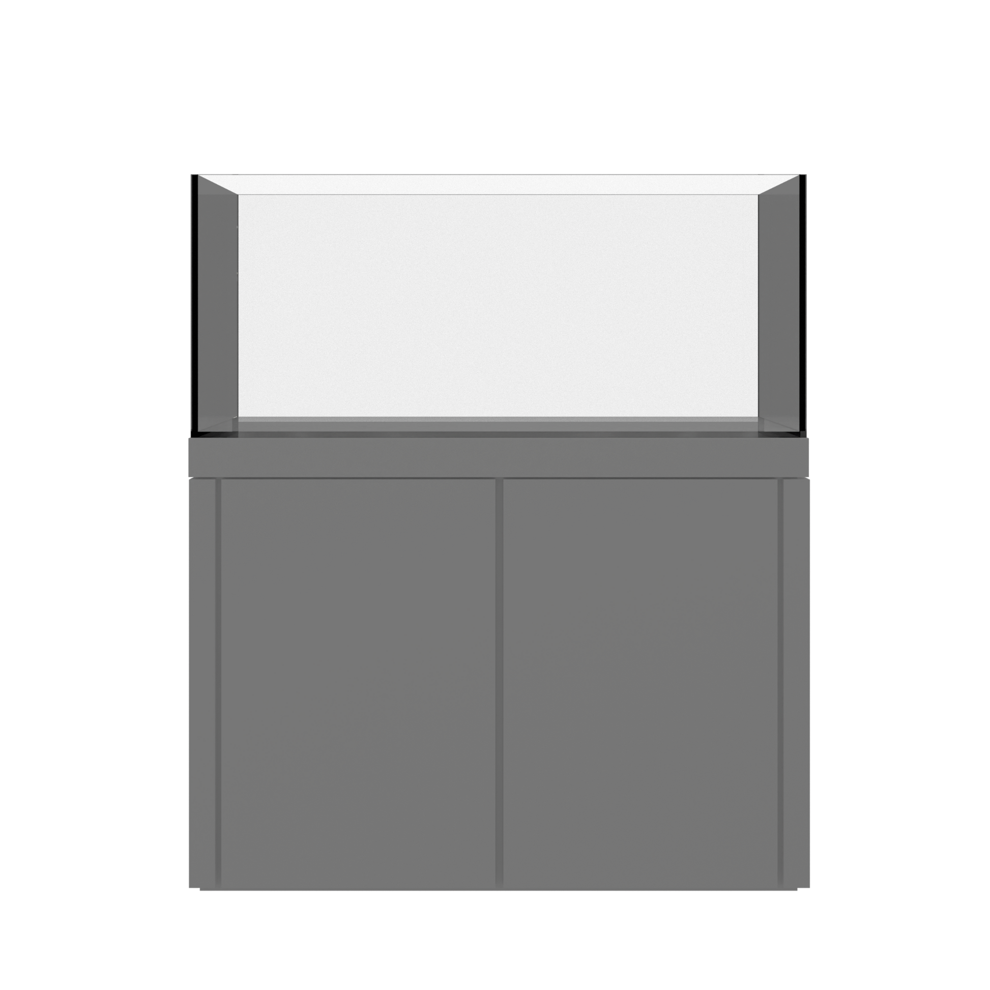 Tideline Crystaline G2 Show Kit 48x24 rimless 104-gallon aquarium on Grey cabinet stand