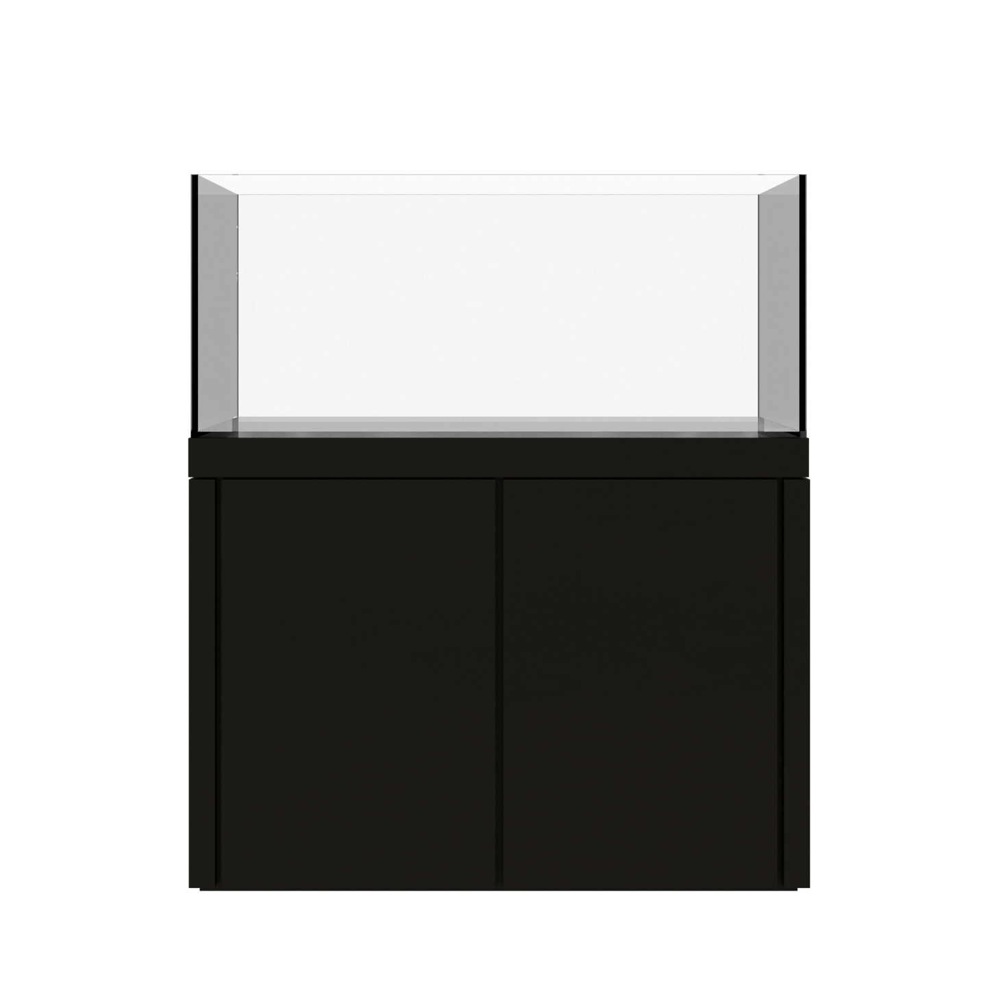 Tideline Crystaline G2 Show Kit 48x24 rimless 104-gallon aquarium on Mocha cabinet stand