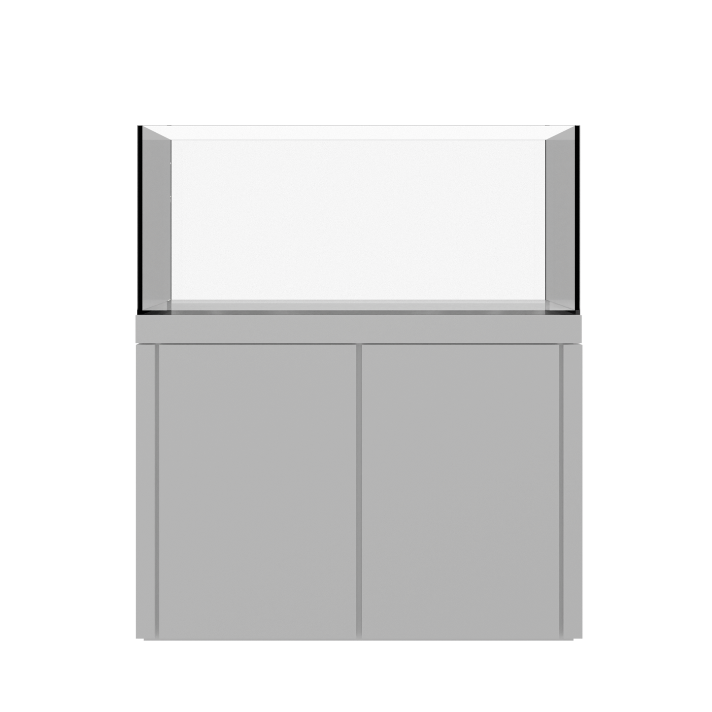 Tideline Crystaline G2 Show Kit 48x24 rimless 104-gallon aquarium on White cabinet stand