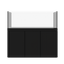 Tideline Crystaline G2 Show Kit 60x20 rimless 109-gallon aquarium on Black cabinet stand