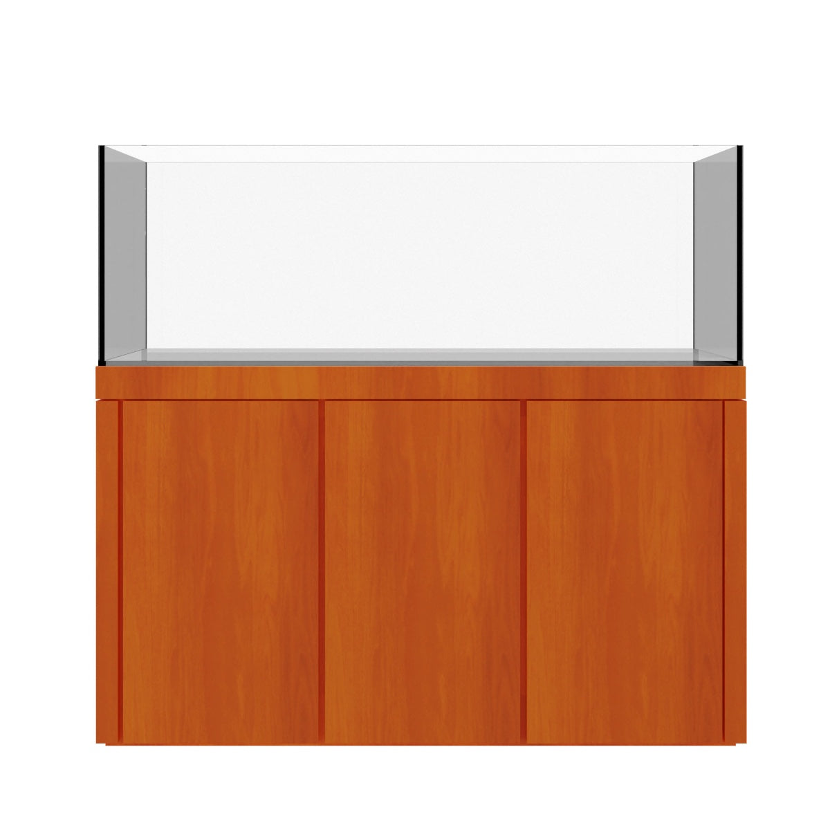 Tideline Crystaline G2 Show Kit 60x20 rimless 109-gallon aquarium on Cognac cabinet stand
