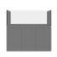 Tideline Crystaline G2 Show Kit 60x20 rimless 109-gallon aquarium on Grey cabinet stand