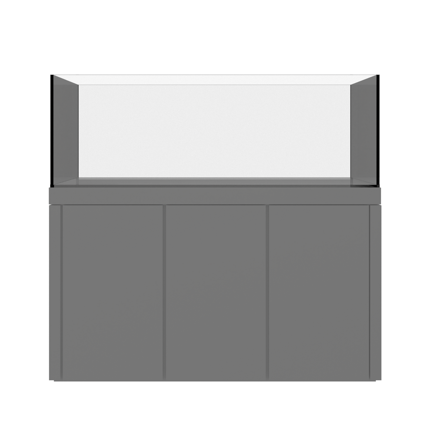 Tideline Crystaline G2 Show Kit 60x20 rimless 109-gallon aquarium on Grey cabinet stand