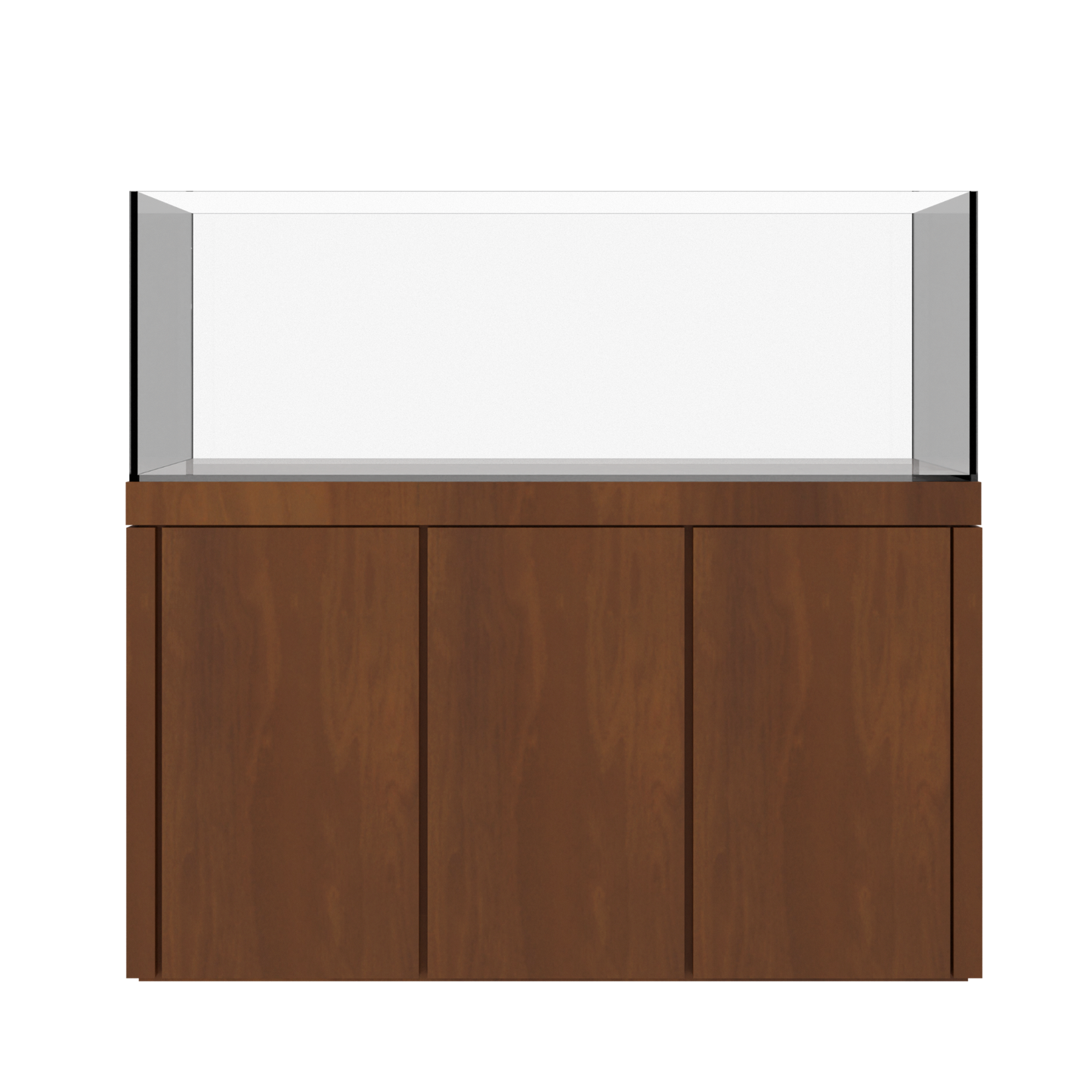 Tideline Crystaline G2 Show Kit 60x20 rimless 109-gallon aquarium on Medium Oak cabinet stand