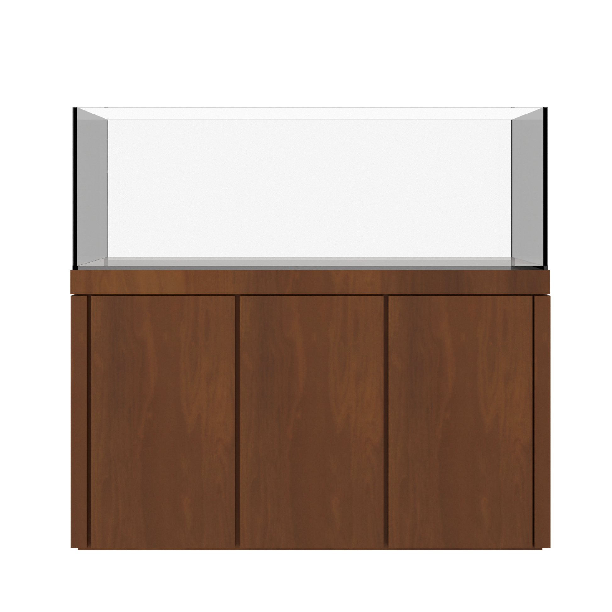 Tideline Crystaline G2 Show Kit 60x20 rimless 109-gallon aquarium on Medium Oak cabinet stand