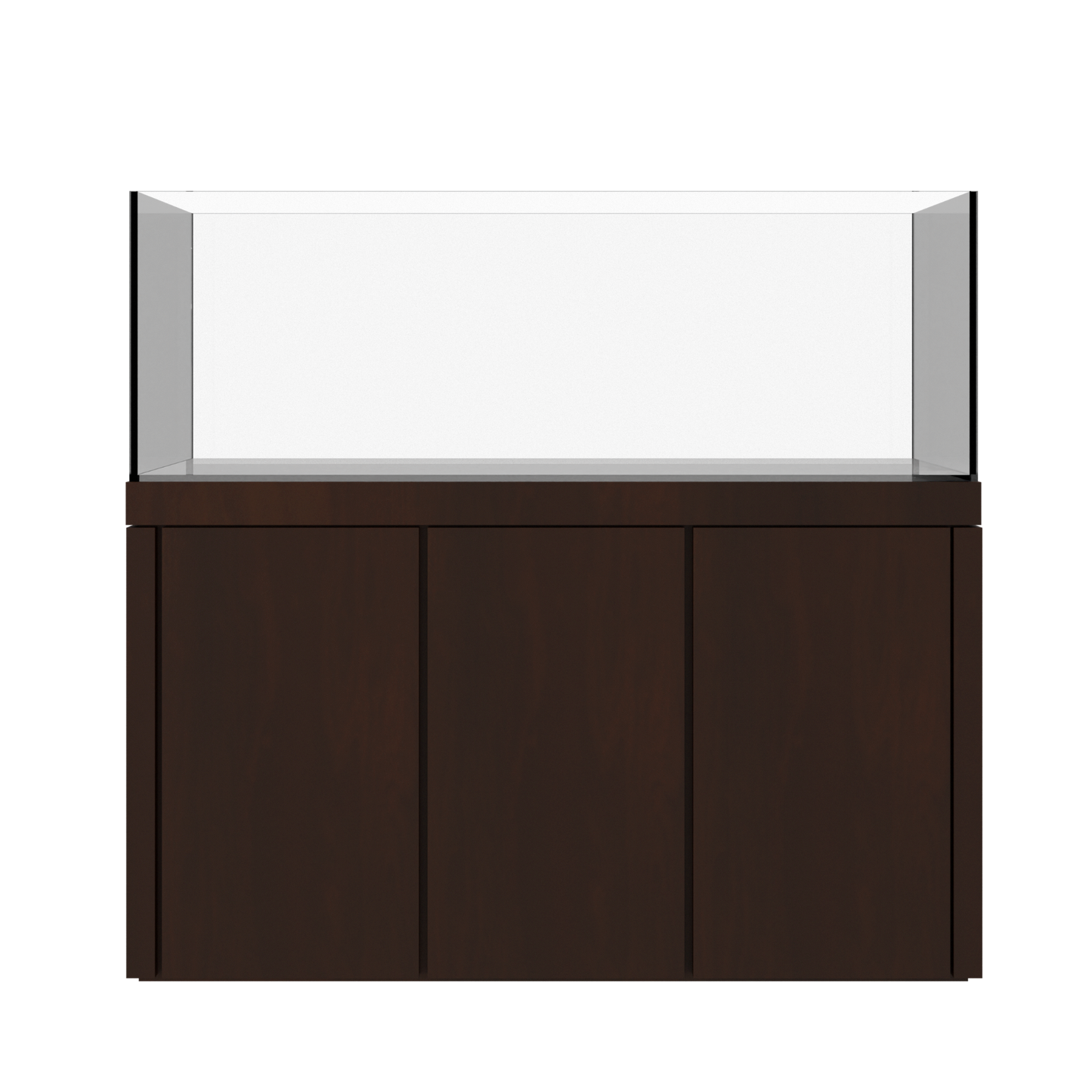 Tideline Crystaline G2 Show Kit 60x20 rimless 109-gallon aquarium on Spanish Oak cabinet stand