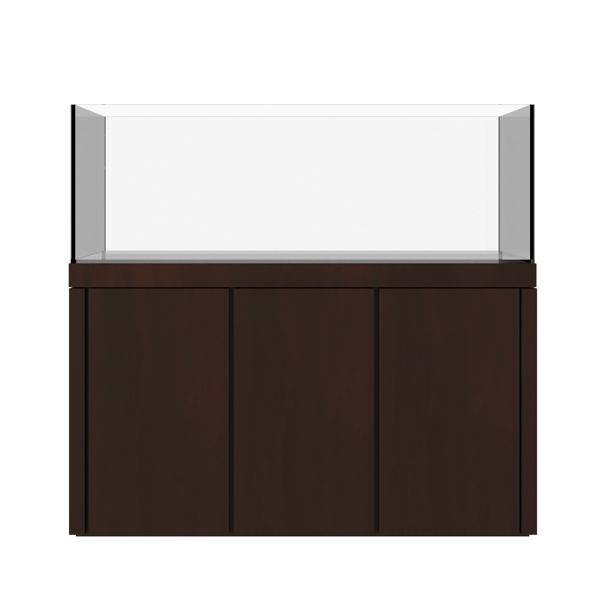Tideline Crystaline G2 Show Kit 60x20 rimless 109-gallon aquarium on Spanish Oak cabinet stand