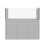 Tideline Crystaline G2 Show Kit 60x20 rimless 109-gallon aquarium on White cabinet stand