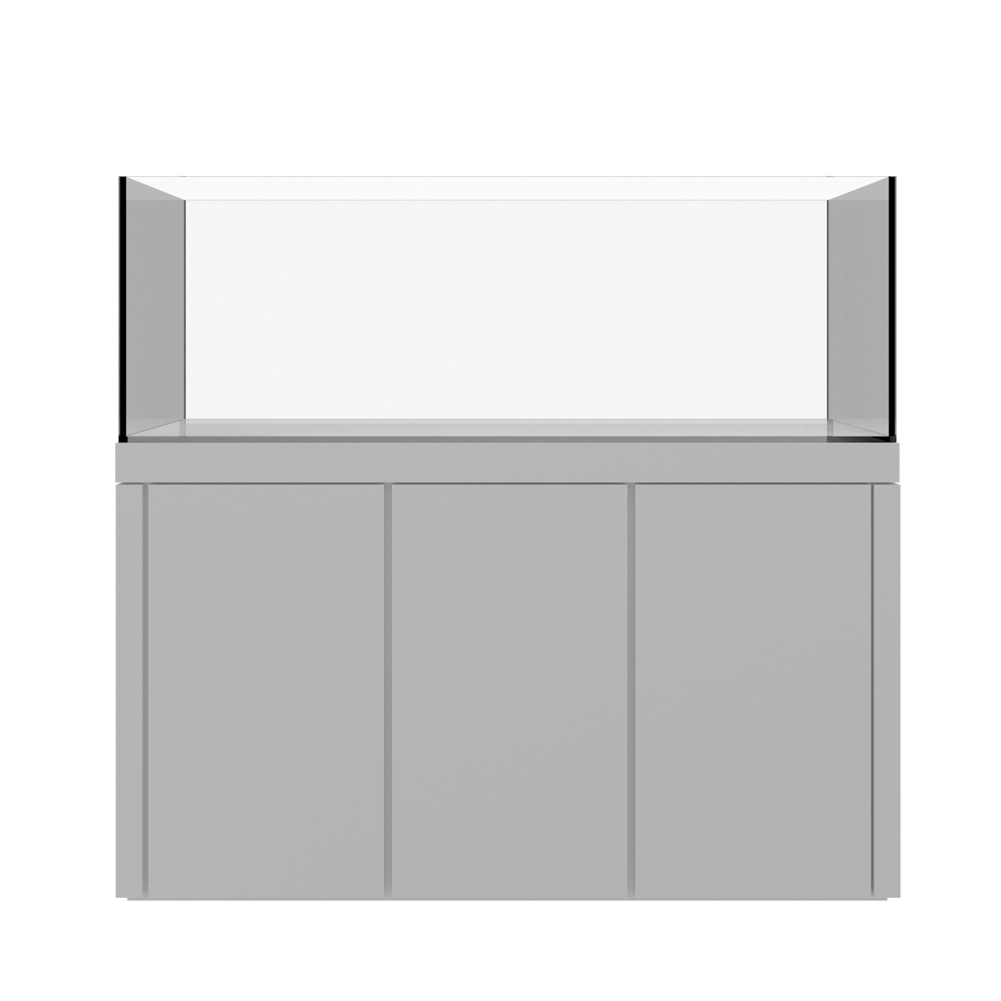 Tideline Crystaline G2 Show Kit 60x20 rimless 109-gallon aquarium on White cabinet stand