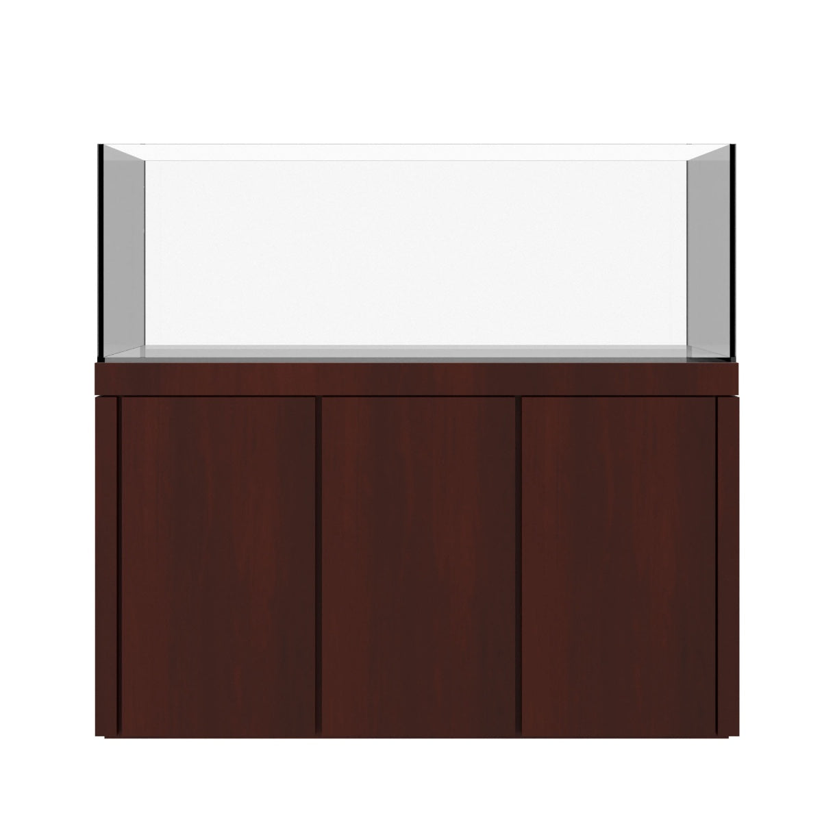Tideline Crystaline G2 Show Kit 60x24 rimless 130-gallon aquarium on Cherry cabinet stand