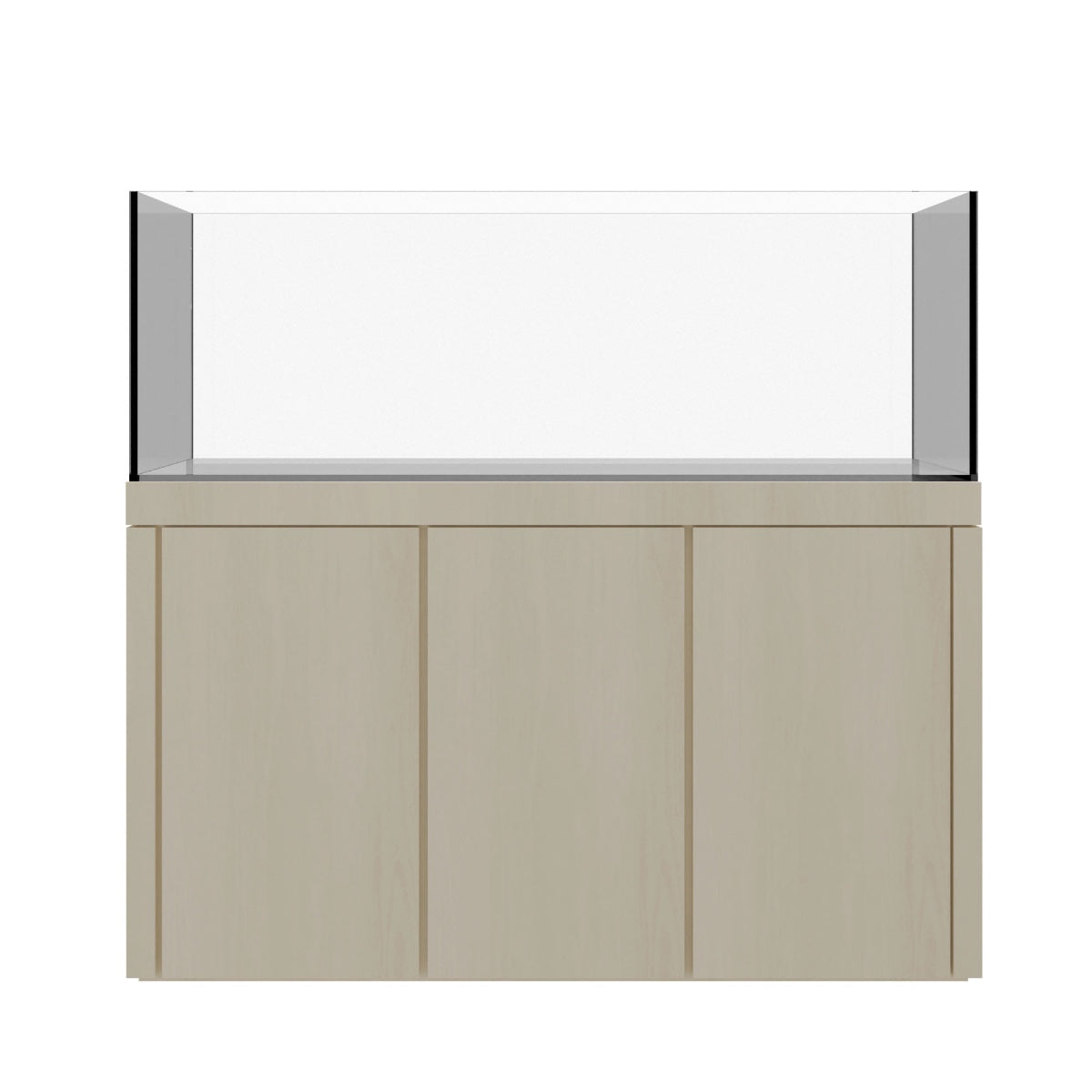 Tideline Crystaline G2 Show Kit 60x24 rimless 130-gallon aquarium on Frost cabinet stand