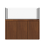 Tideline Crystaline G2 Show Kit 60x24 rimless 130-gallon aquarium on Medium Oak cabinet stand