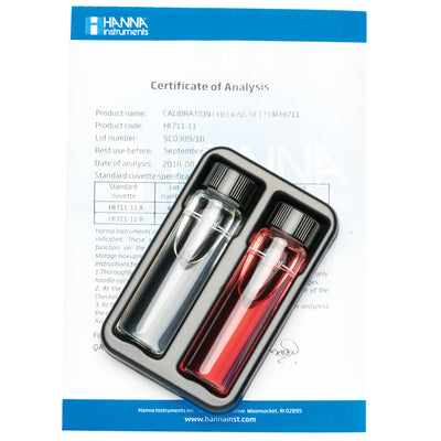 Hanna Instruments HI711-11 / 711-11 | Total Chlorine Checker HC Calibration Check Set | Freshwater & Saltwater