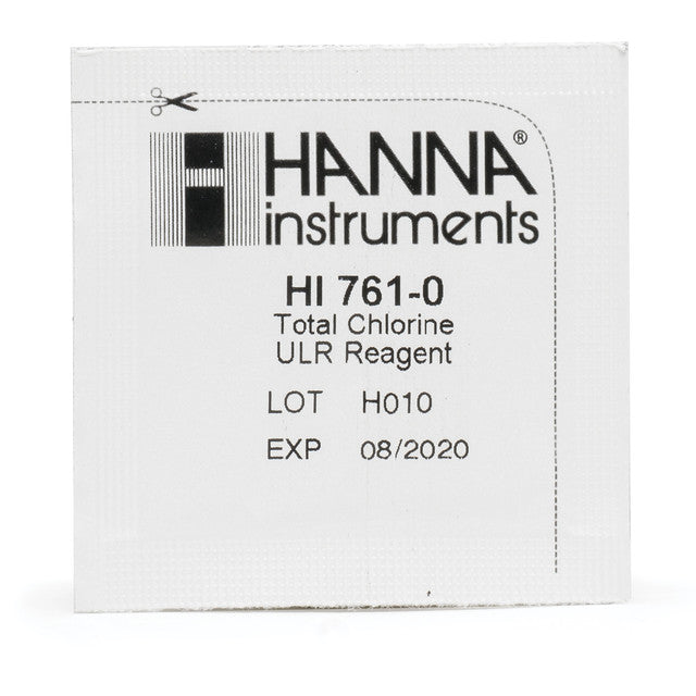 Hanna Instruments HI761-25 / 761-25 | Total Chlorine Ultra Low Range Checker Reagents (25 Tests) | Aquarium Testing