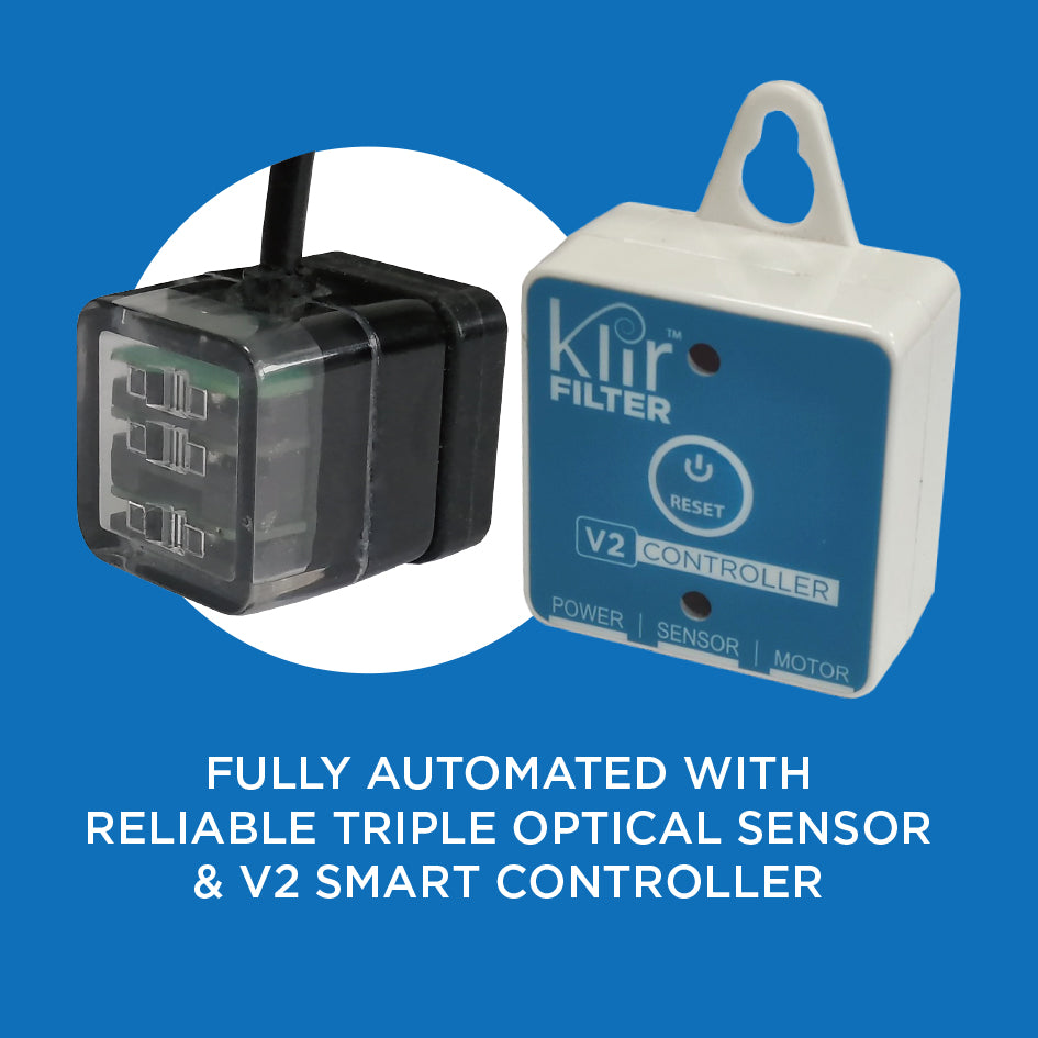 Klir V2 smart controller and magnetic-mount optical water level sensor